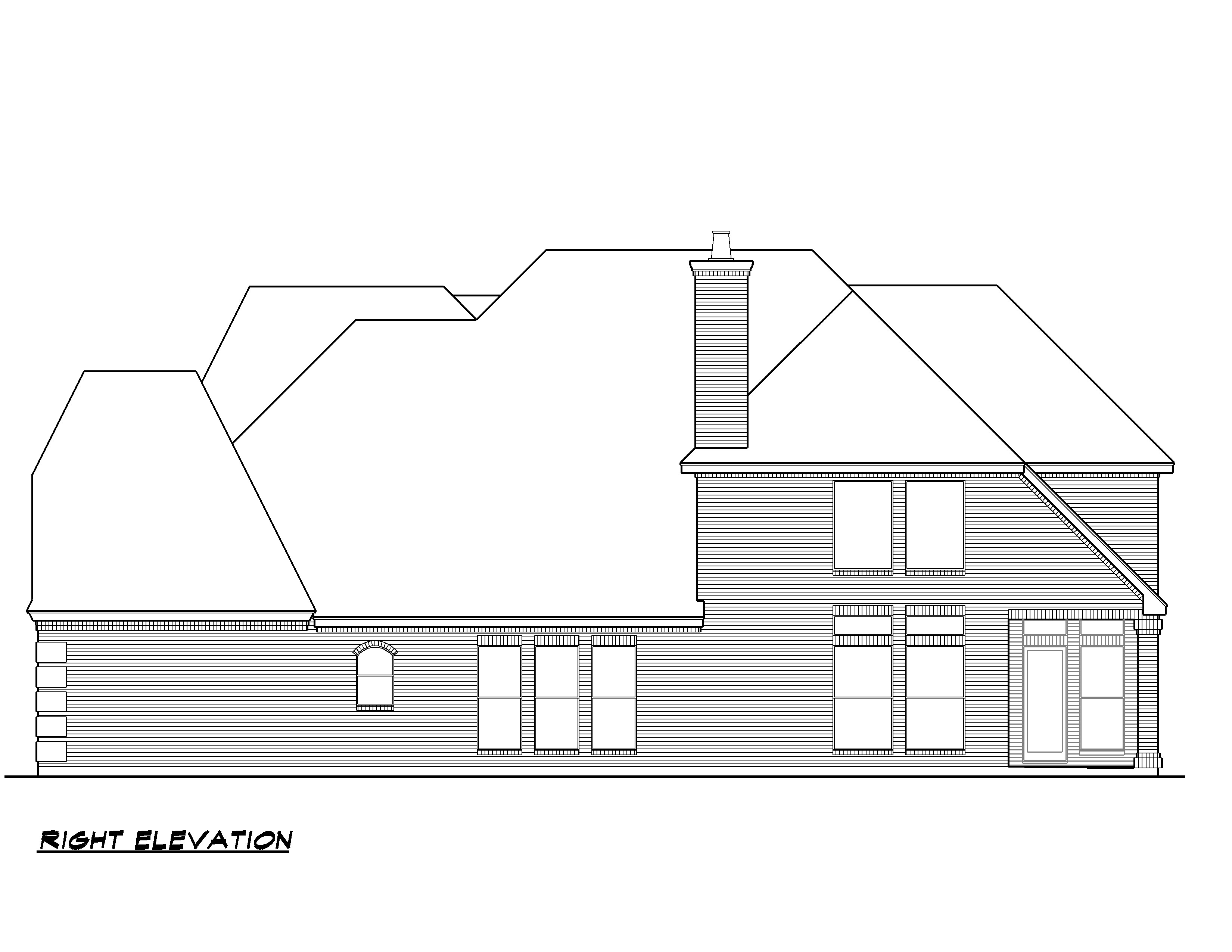 Home Plan Right Elevation of this 3-Bedroom,3965 Sq Ft Plan -195-1002