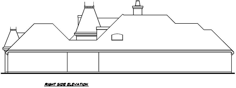 Home Plan Right Elevation of this 3-Bedroom,3329 Sq Ft Plan -195-1006