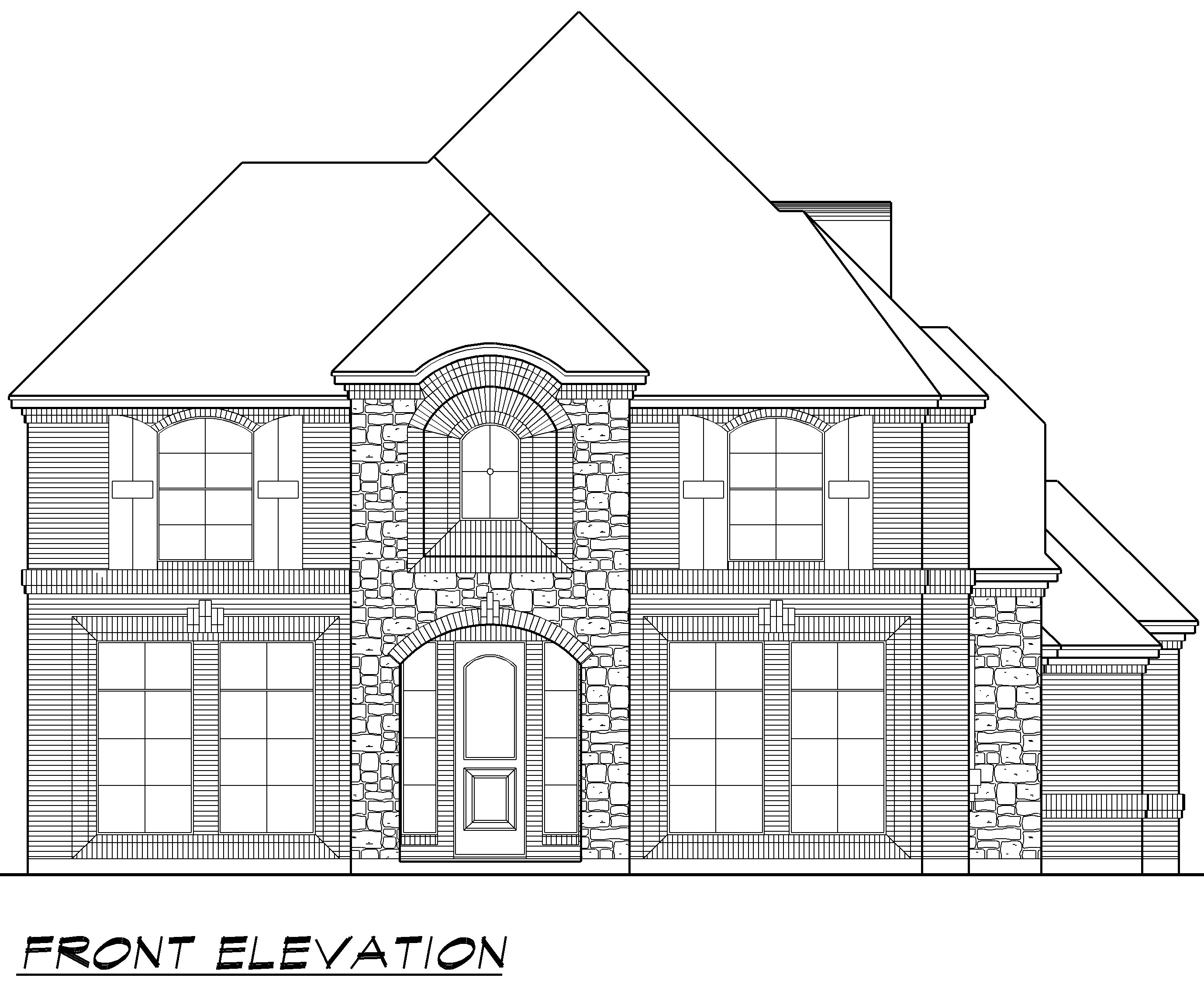 Home Plan Front Elevation of this 3-Bedroom,3639 Sq Ft Plan -195-1010