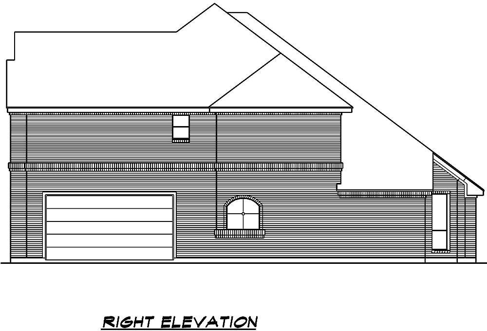 Home Plan Right Elevation of this 5-Bedroom,3062 Sq Ft Plan -195-1014