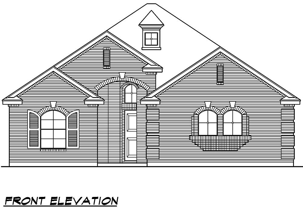 Home Plan Front Elevation of this 3-Bedroom,2208 Sq Ft Plan -195-1018