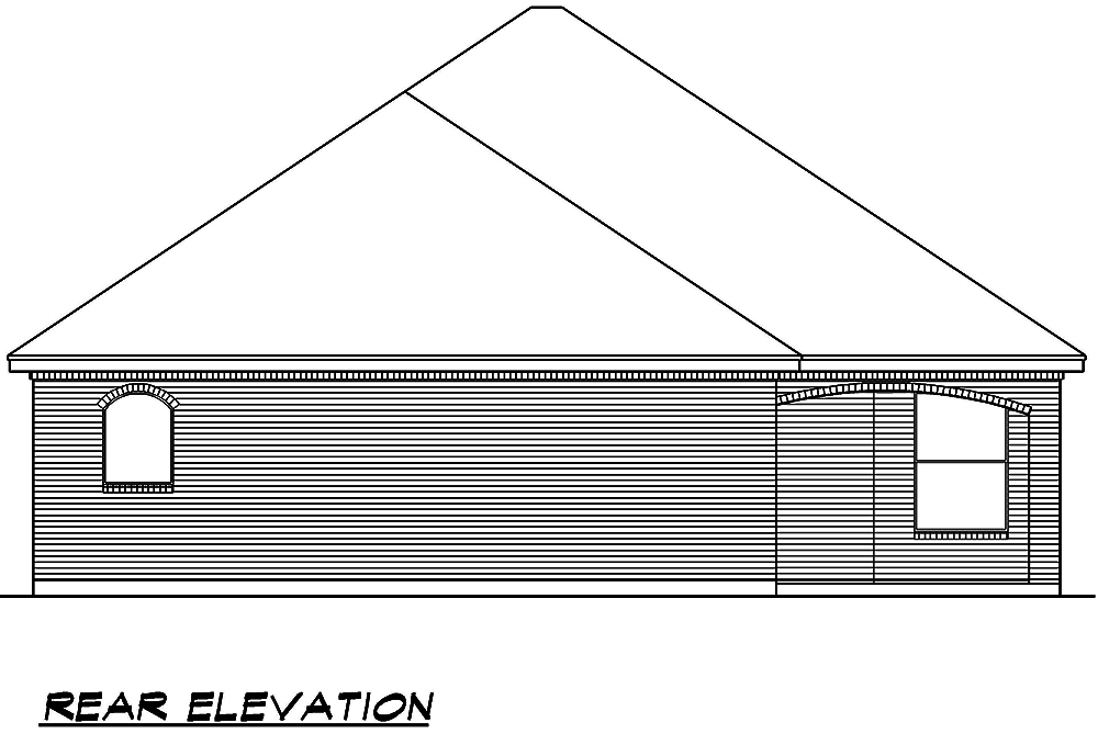 Home Plan Rear Elevation of this 3-Bedroom,2208 Sq Ft Plan -195-1018