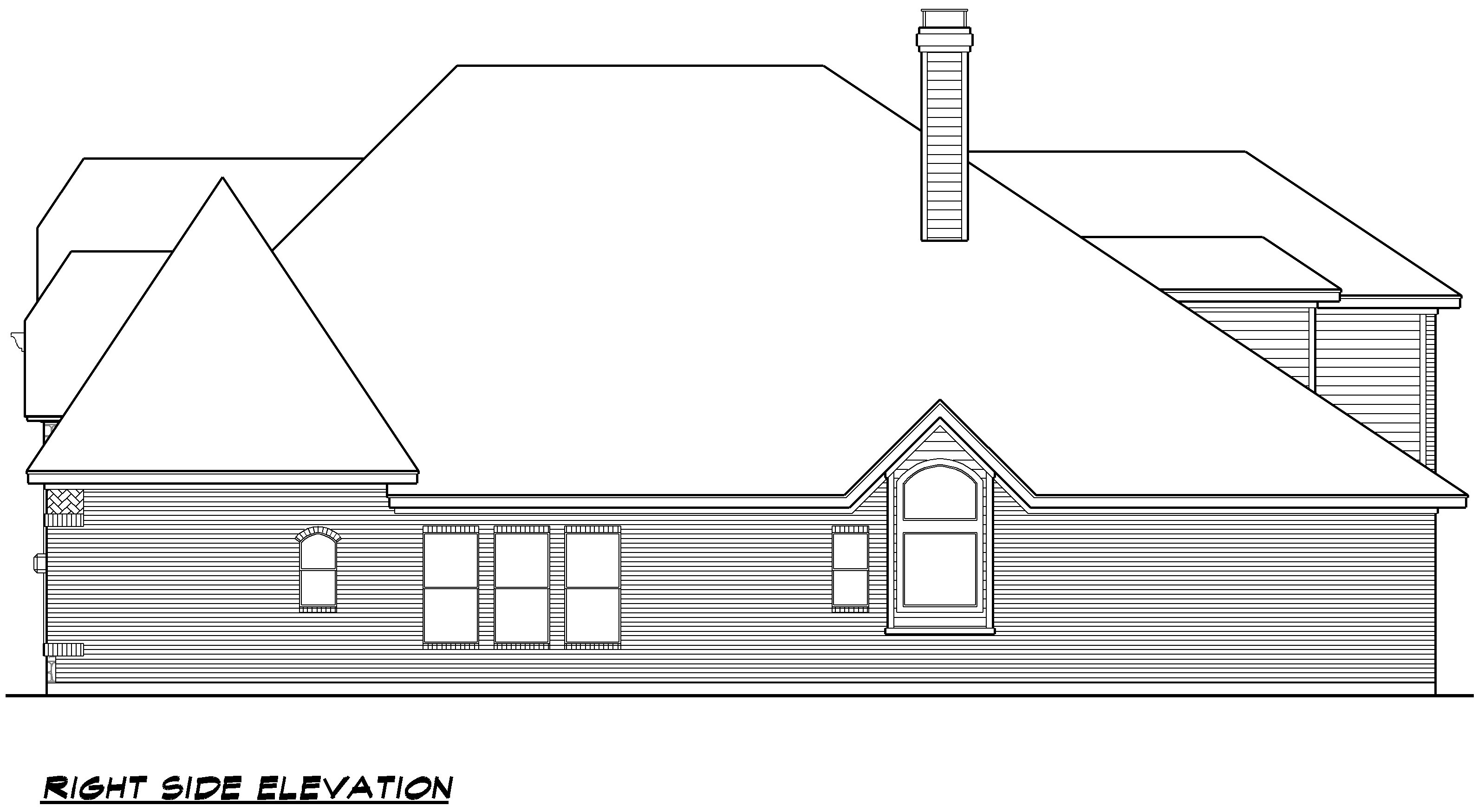 Home Plan Right Elevation of this 4-Bedroom,4268 Sq Ft Plan -195-1025