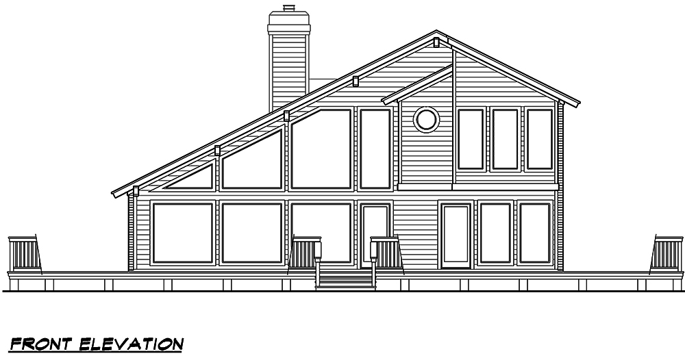 Home Plan Front Elevation of this 3-Bedroom,1526 Sq Ft Plan -195-1031
