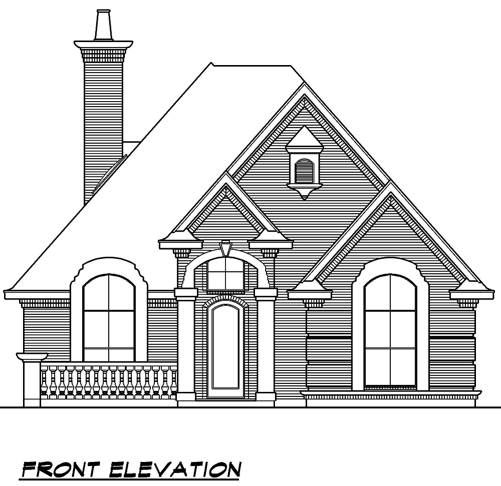 Home Plan Front Elevation of this 3-Bedroom,2351 Sq Ft Plan -195-1034