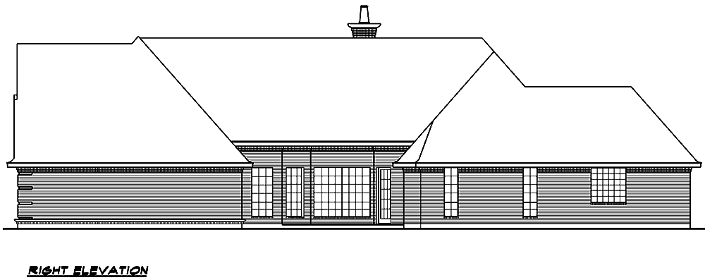 Home Plan Right Elevation of this 3-Bedroom,2351 Sq Ft Plan -195-1034