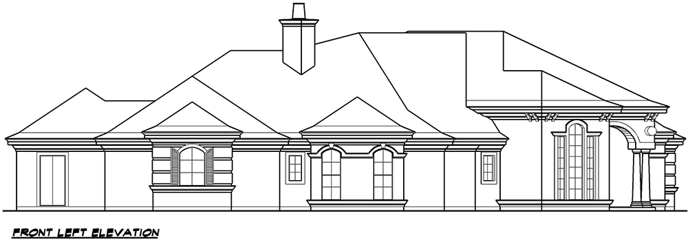 Home Plan Front Elevation of this 3-Bedroom,5108 Sq Ft Plan -195-1051