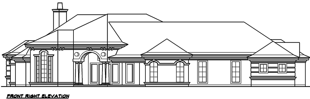 Home Plan Front Elevation of this 3-Bedroom,5108 Sq Ft Plan -195-1051