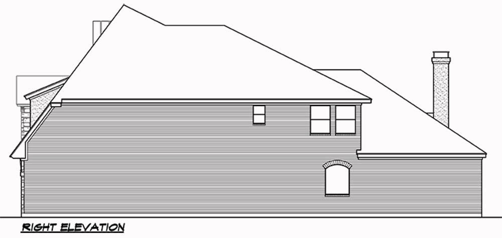 Home Plan Right Elevation of this 3-Bedroom,3407 Sq Ft Plan -195-1059