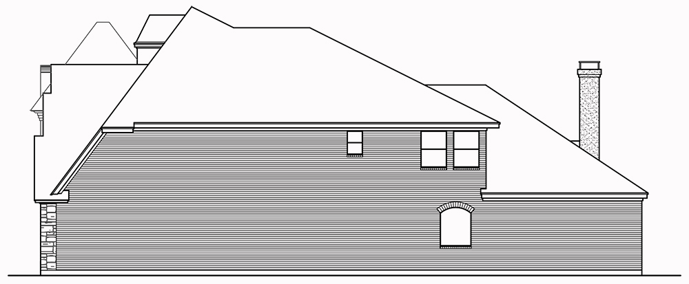 Home Plan Right Elevation of this 3-Bedroom,3407 Sq Ft Plan -195-1060
