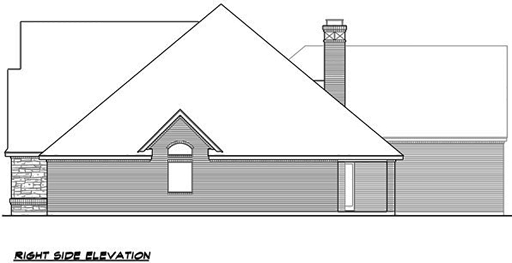 Home Plan Right Elevation of this 4-Bedroom,4265 Sq Ft Plan -195-1063