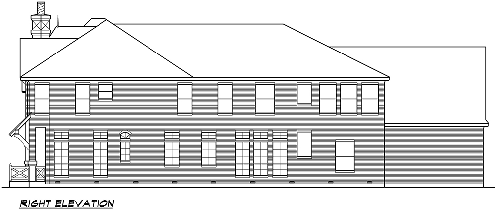 Home Plan Right Elevation of this 5-Bedroom,5760 Sq Ft Plan -195-1079
