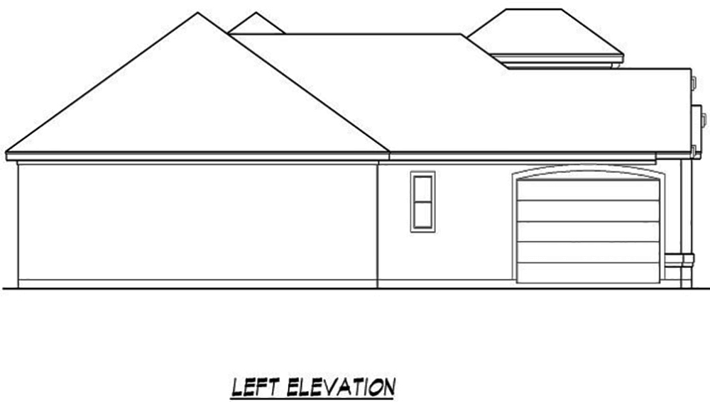 Home Plan Left Elevation of this 4-Bedroom,3260 Sq Ft Plan -195-1091
