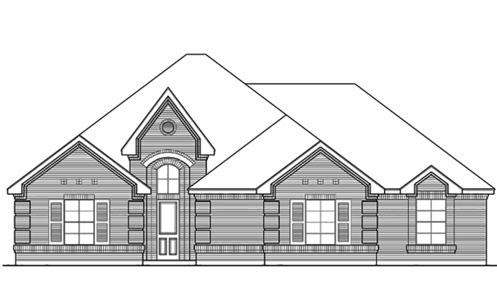 Home Plan Front Elevation of this 3-Bedroom,2402 Sq Ft Plan -195-1092