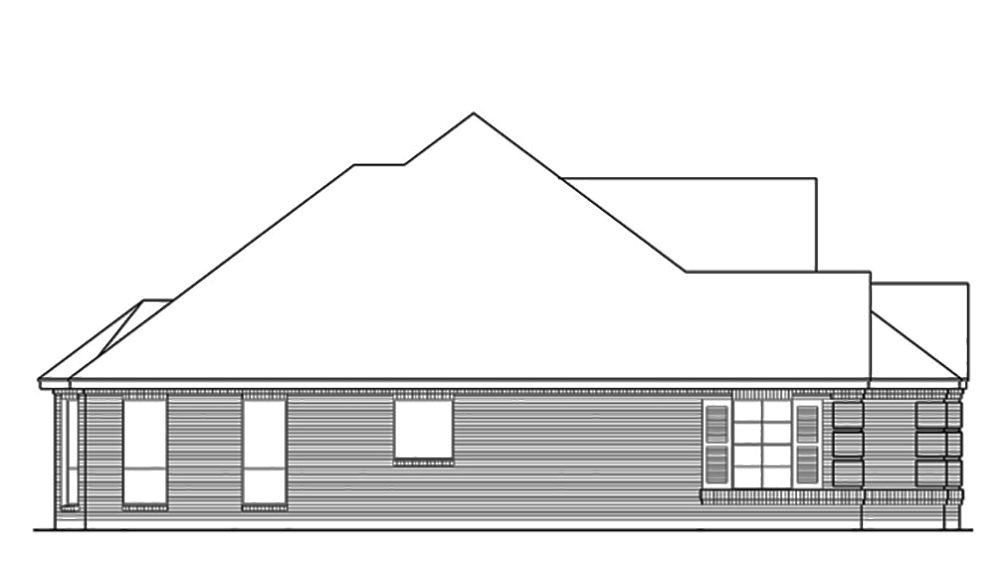 Home Plan Left Elevation of this 3-Bedroom,2402 Sq Ft Plan -195-1092