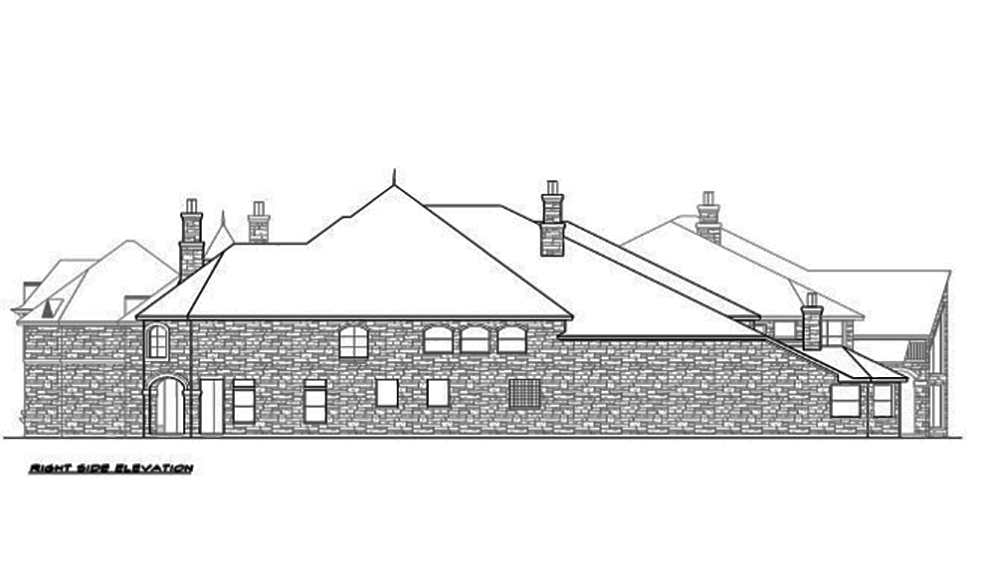 Home Plan Right Elevation of this 5-Bedroom,12268 Sq Ft Plan -195-1094