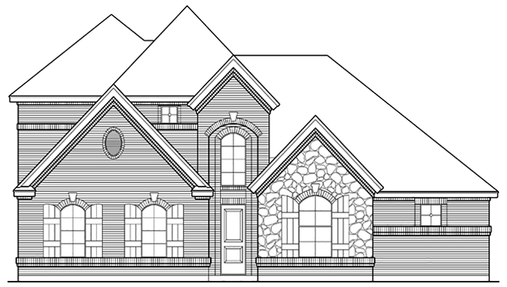 Home Plan Front Elevation of this 3-Bedroom,2575 Sq Ft Plan -195-1097