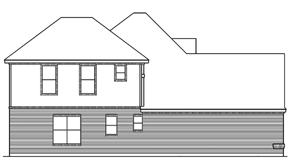 Home Plan Left Elevation of this 3-Bedroom,2575 Sq Ft Plan -195-1097