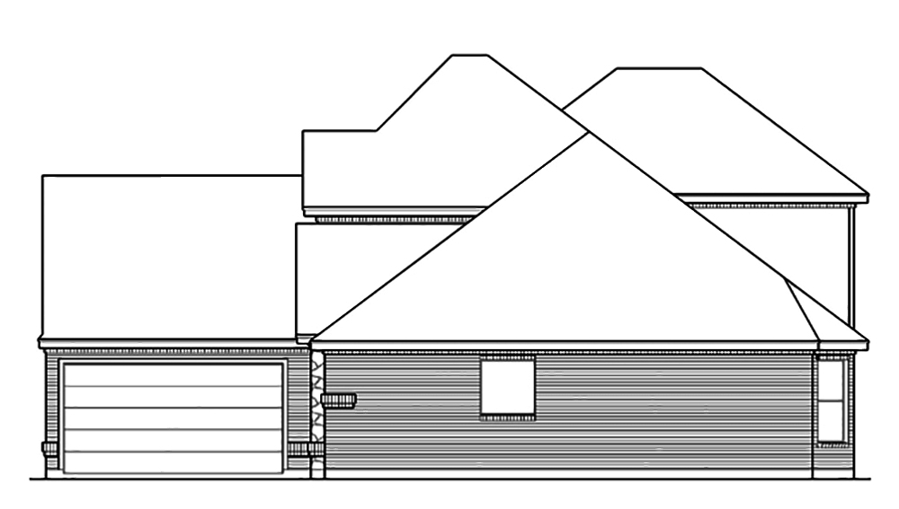 Home Plan Right Elevation of this 3-Bedroom,2575 Sq Ft Plan -195-1097