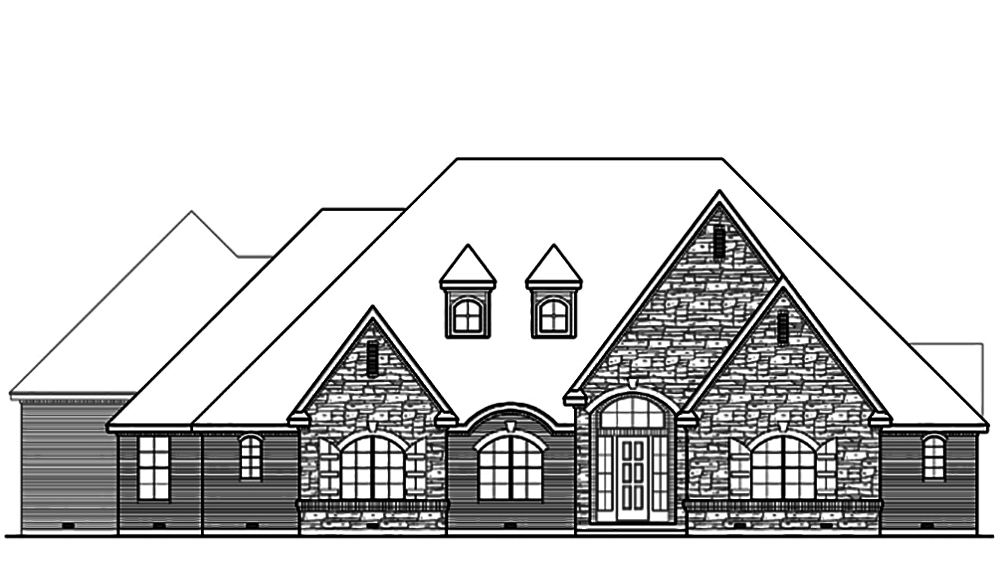 Home Plan Front Elevation of this 3-Bedroom,4461 Sq Ft Plan -195-1103
