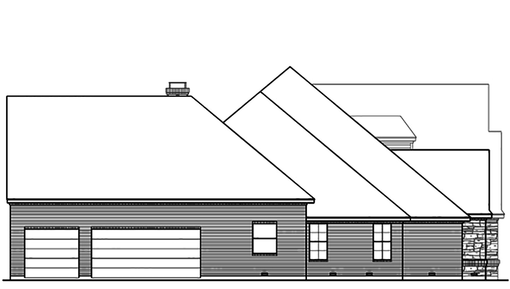 Home Plan Left Elevation of this 3-Bedroom,4461 Sq Ft Plan -195-1103