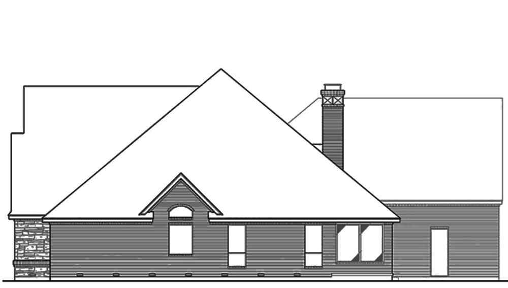 Home Plan Right Elevation of this 3-Bedroom,4461 Sq Ft Plan -195-1103