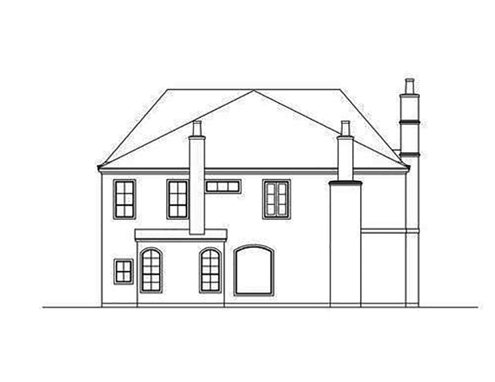 Home Plan Rear Elevation of this 3-Bedroom,5799 Sq Ft Plan -195-1113