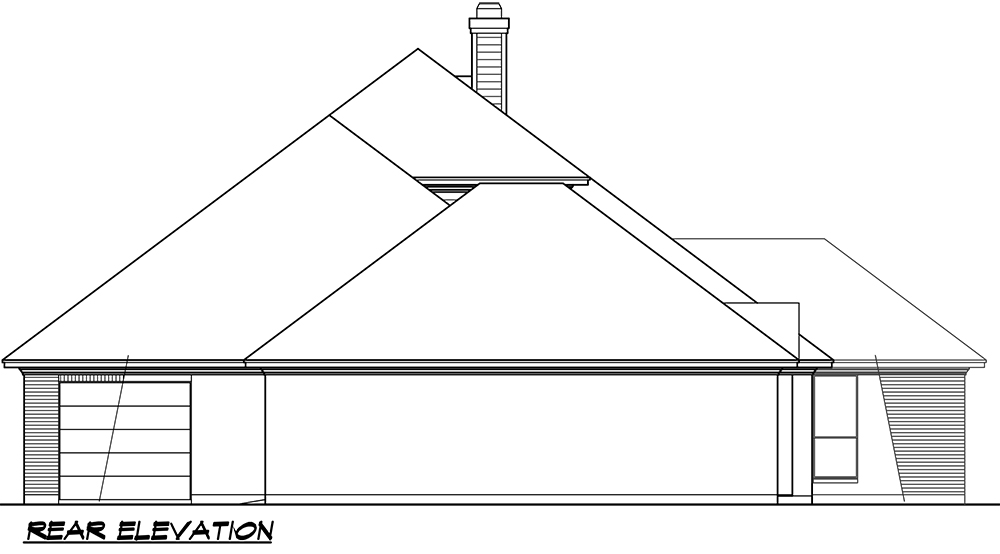 Home Plan Rear Elevation of this 5-Bedroom,3093 Sq Ft Plan -195-1118
