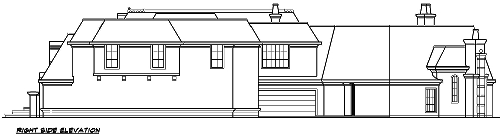 Home Plan Right Elevation of this 9-Bedroom,14727 Sq Ft Plan -195-1127