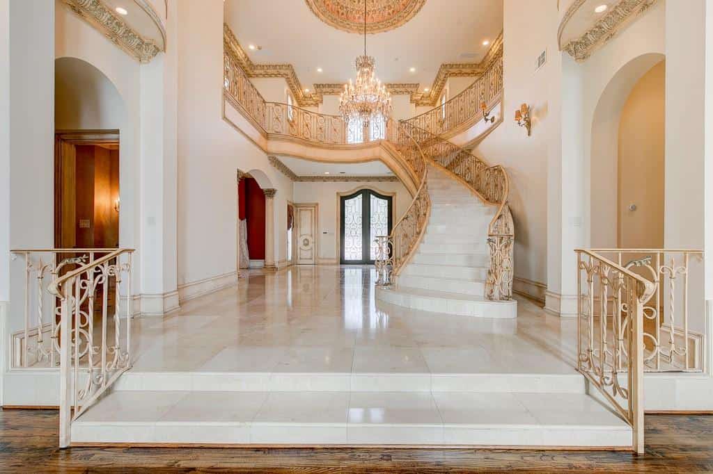 Entry Hall: Staircase of this 9-Bedroom,14727 Sq Ft Plan -195-1127
