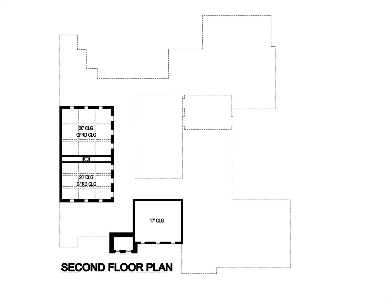 Floor Plan Second Story of Mediterranean Plan #195-1133