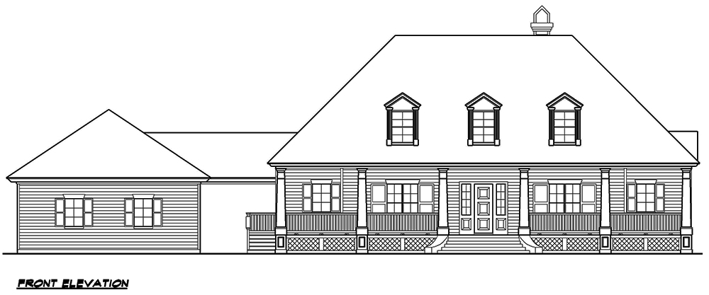 Home Plan Front Elevation of this 3-Bedroom,3045 Sq Ft Plan -195-1139