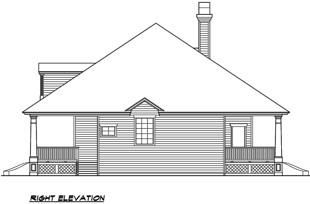 Home Plan Right Elevation of this 3-Bedroom,3045 Sq Ft Plan -195-1139