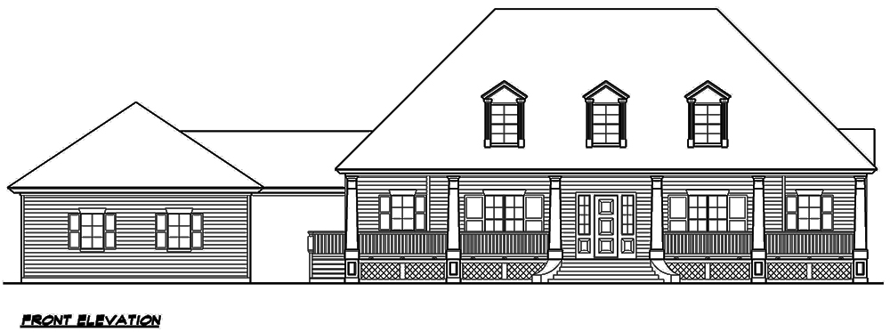 Home Plan Front Elevation of this 3-Bedroom,3660 Sq Ft Plan -195-1141