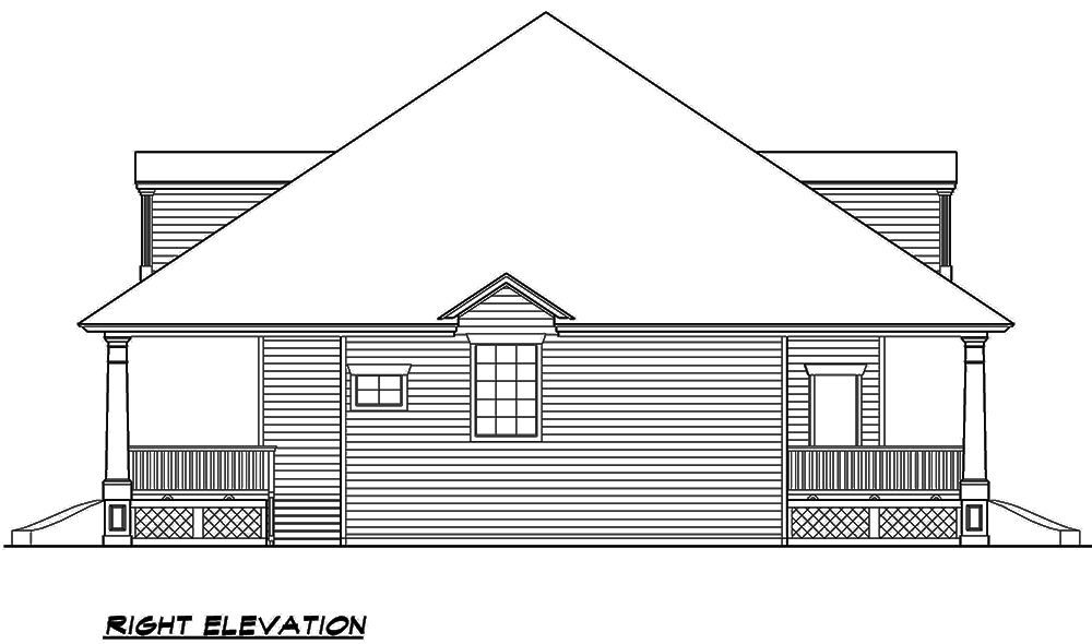 Home Plan Right Elevation of this 3-Bedroom,3660 Sq Ft Plan -195-1141