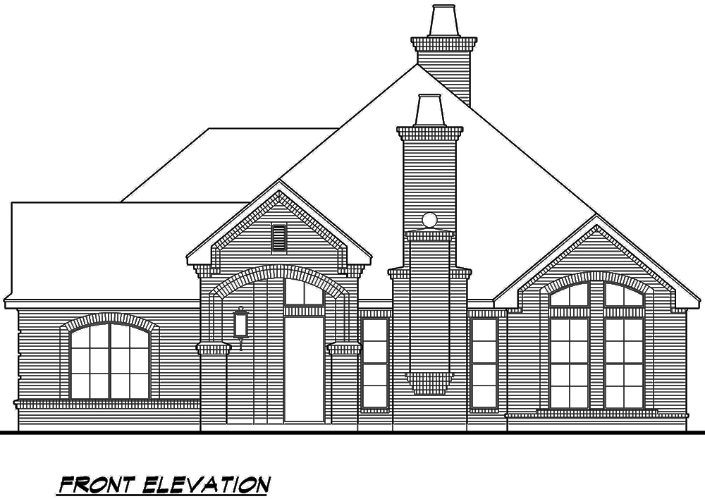 Home Plan Front Elevation of this 3-Bedroom,2649 Sq Ft Plan -195-1145