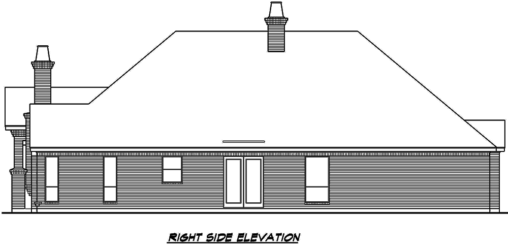 Home Plan Right Elevation of this 3-Bedroom,2649 Sq Ft Plan -195-1145