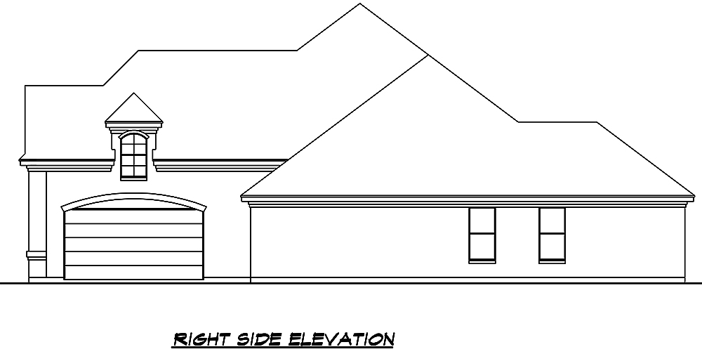 Home Plan Right Elevation of this 3-Bedroom,3167 Sq Ft Plan -195-1146