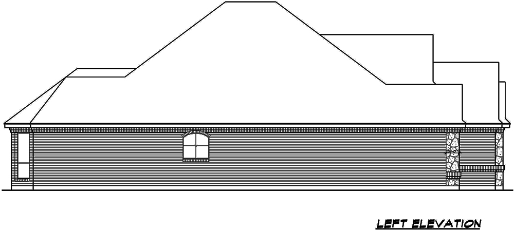 Home Plan Left Elevation of this 3-Bedroom,2799 Sq Ft Plan -195-1147