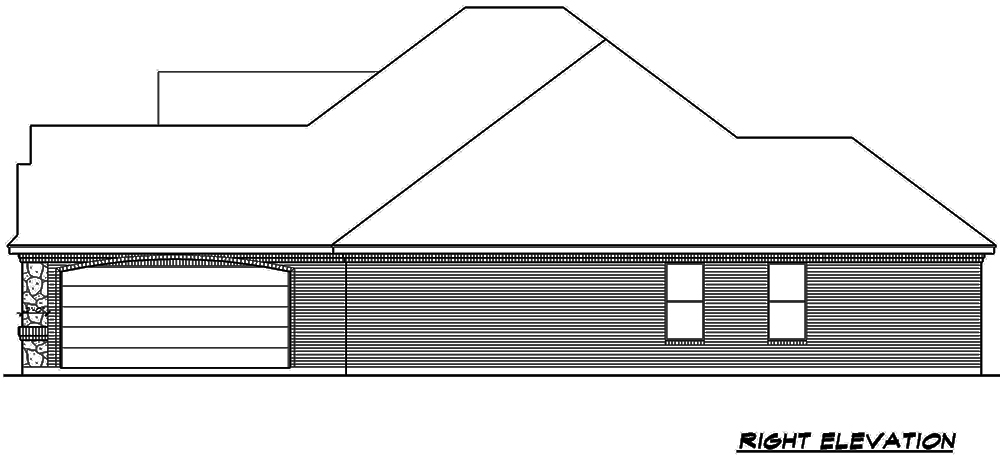Home Plan Right Elevation of this 3-Bedroom,2799 Sq Ft Plan -195-1147