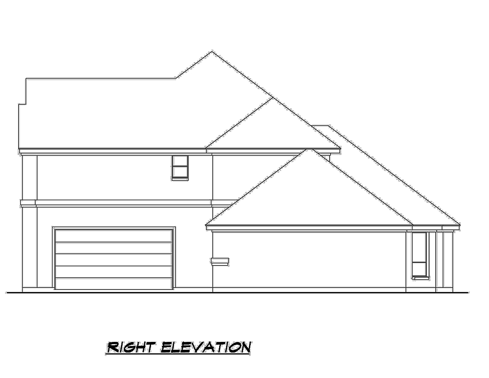 Home Plan Right Elevation of this 4-Bedroom,3035 Sq Ft Plan -195-1148