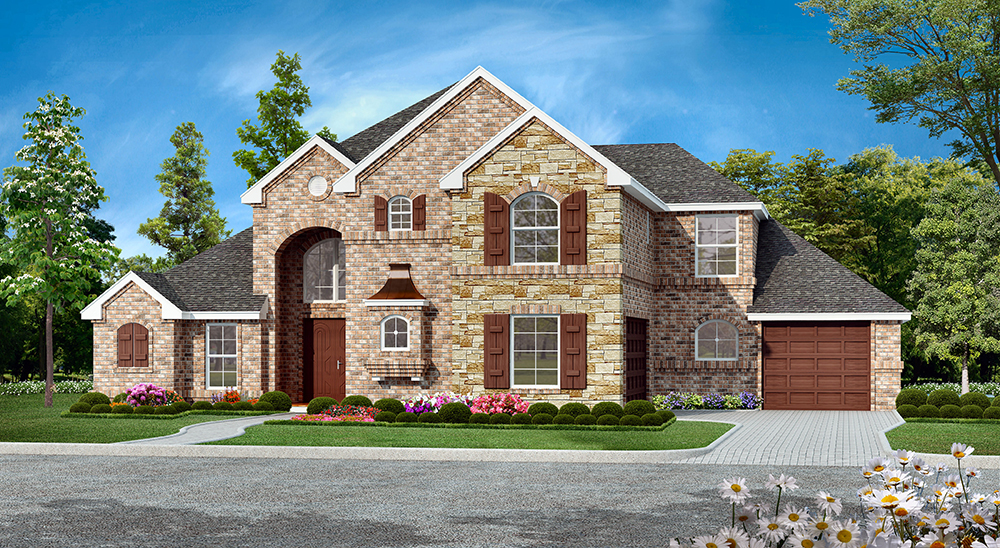 Front Elevation of this  House (#195-1148) at The Plan Collection.