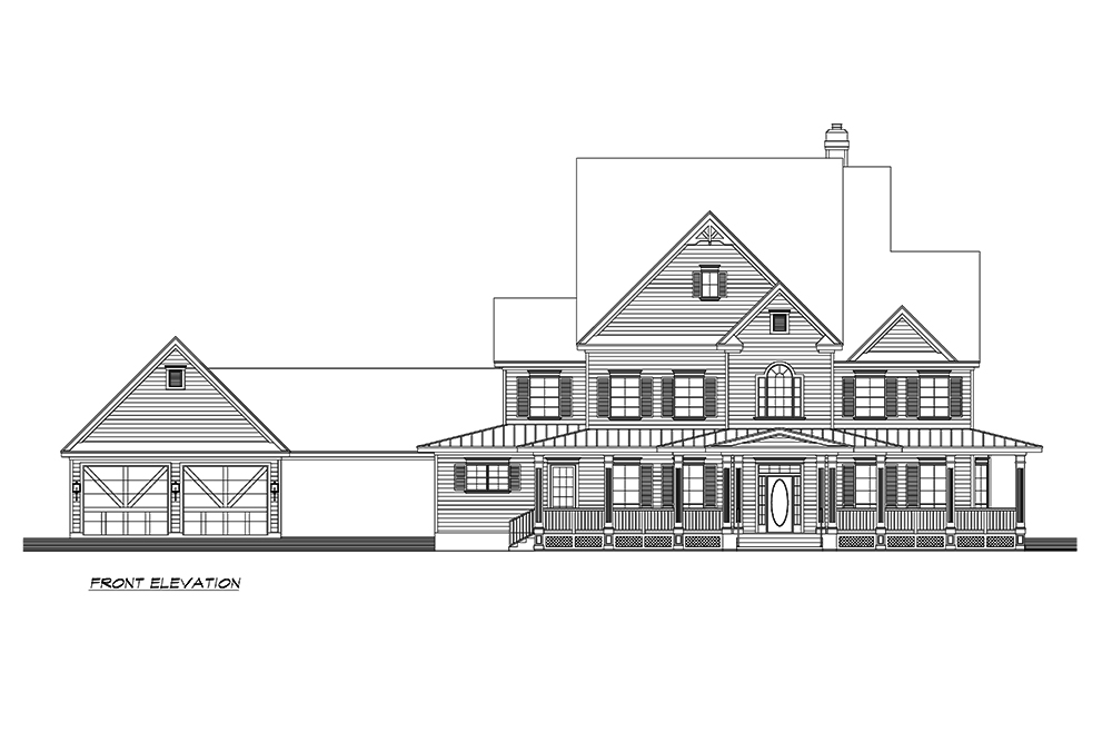 Home Plan Front Elevation of this 3-Bedroom,3415 Sq Ft Plan -195-1156