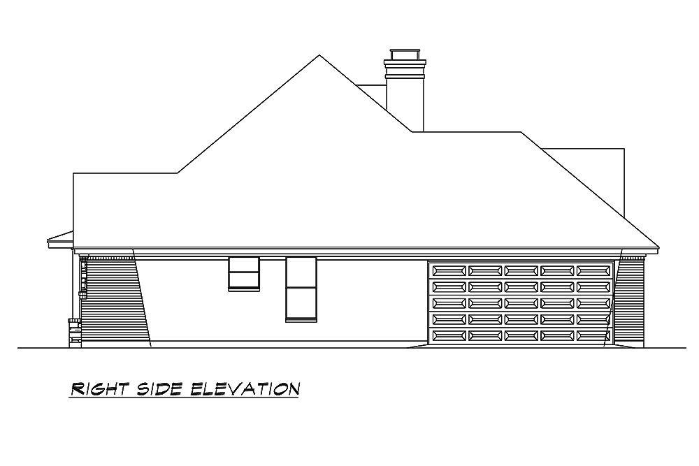 Home Plan Right Elevation of this 3-Bedroom,2415 Sq Ft Plan -195-1157