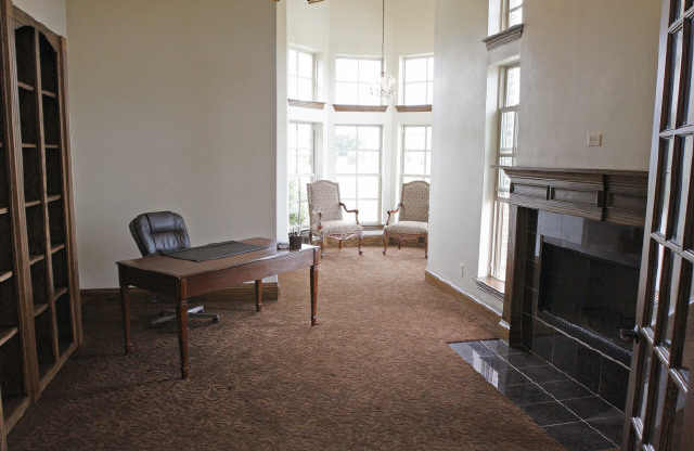 Home Office: Library of this 5-Bedroom,6550 Sq Ft Plan -6550