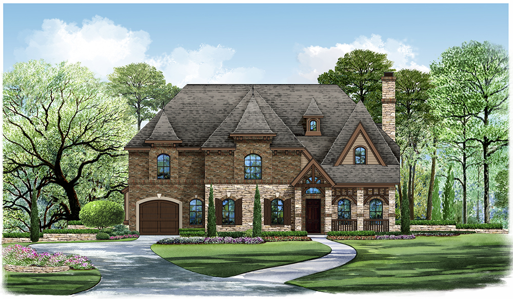 Front elevation of Victorian home (ThePlanCollection: House Plan #195-1178)