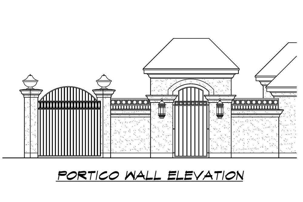 Home Plan Rear Elevation of this 3-Bedroom,4356 Sq Ft Plan -195-1181