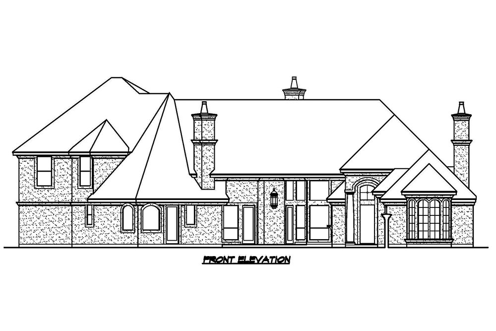 Home Plan Front Elevation of this 3-Bedroom,4356 Sq Ft Plan -195-1181