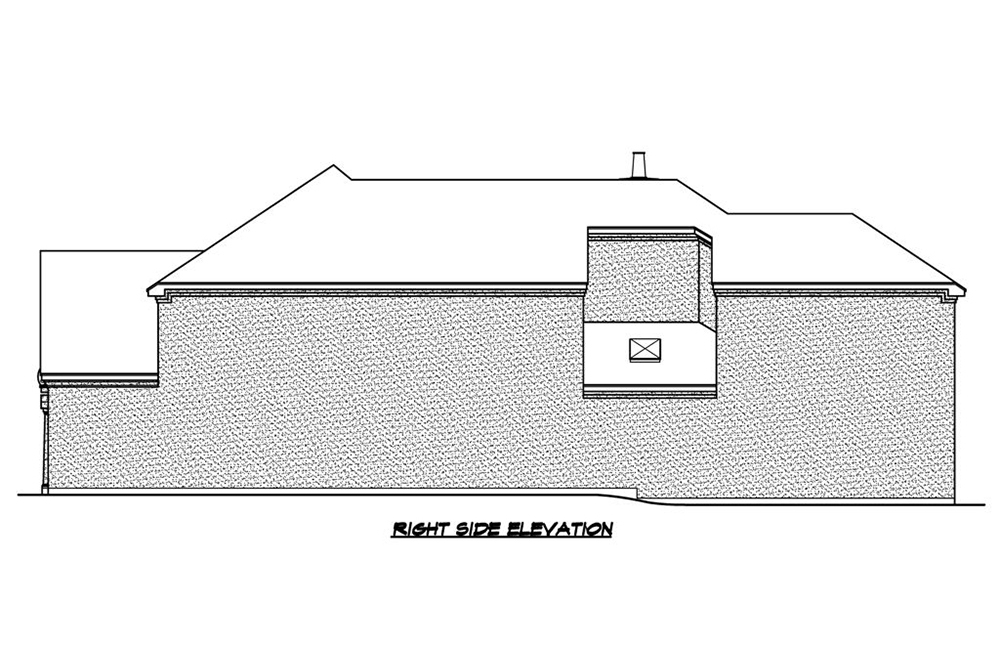 Home Plan Right Elevation of this 4-Bedroom,3924 Sq Ft Plan -195-1184