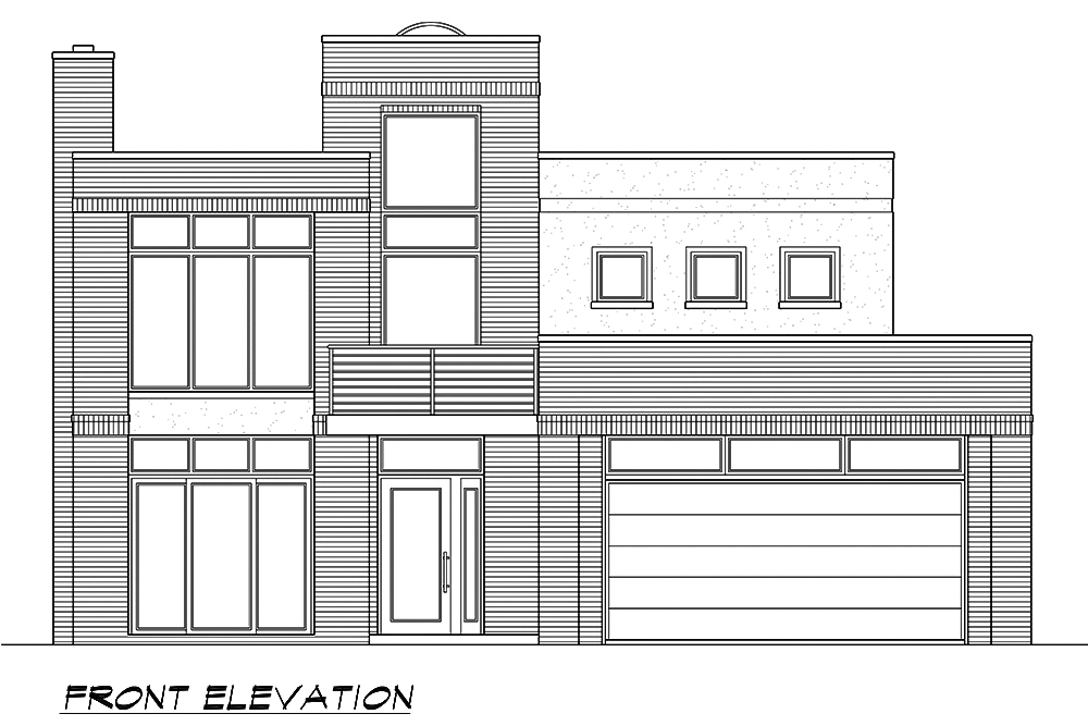 Home Plan Front Elevation of this 4-Bedroom,3785 Sq Ft Plan -195-1185
